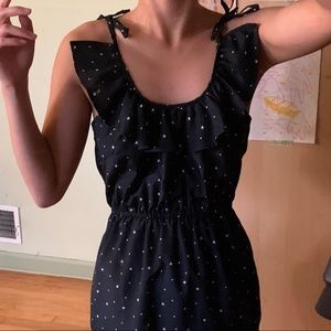 black star print dress